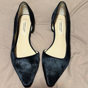 Elizabeth and James Black Textured Loafers